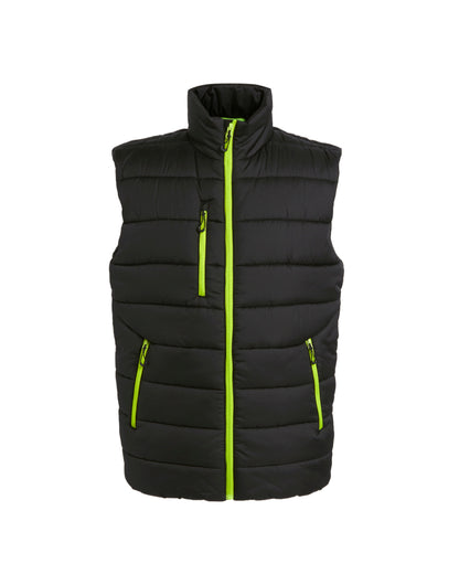 Regatta Professional Regatta Mens Navigate Thermal Bodywarmer TRA892 - Black Lime - Customisable Bodywarmers