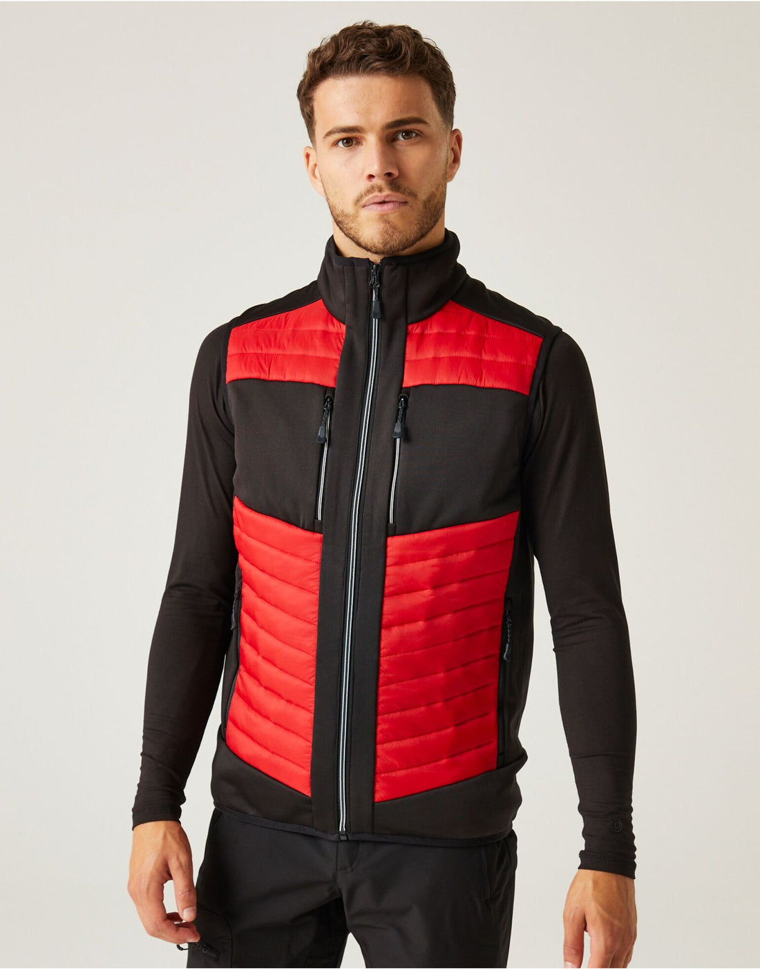 Regatta Professional Regatta E Volve Unisex Hybrid Bodywarmer TRA905 - Classic Red Black - Customisable Bodywarmers