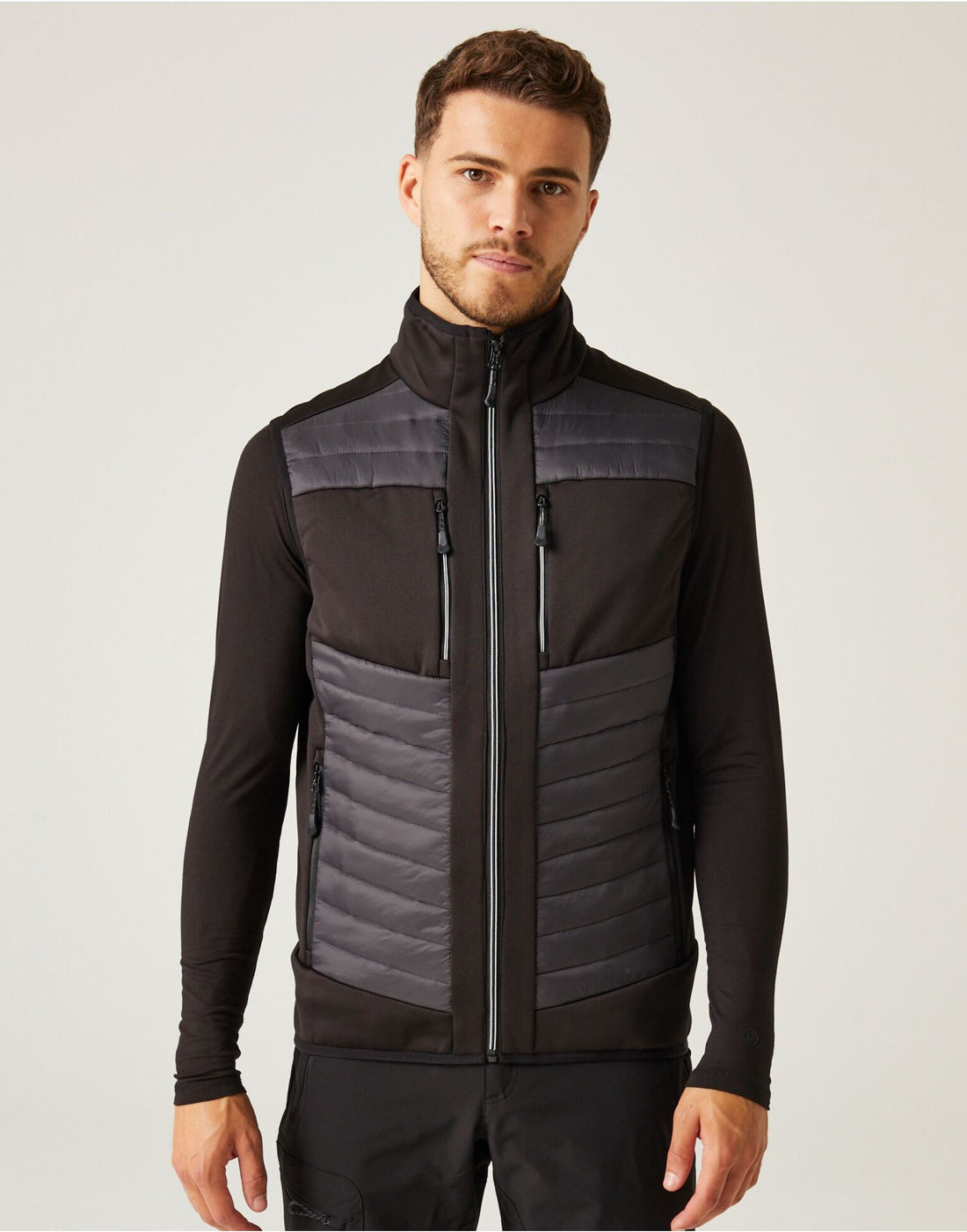 Regatta Professional Regatta E Volve Unisex Hybrid Bodywarmer TRA905 - Ash Black - Customisable Bodywarmers
