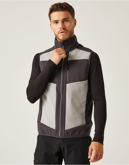 Regatta Professional Regatta E Volve 2L SoftShell BodyWarmer TRA907 - Mineral Grey Ash - Customisable Bodywarmers