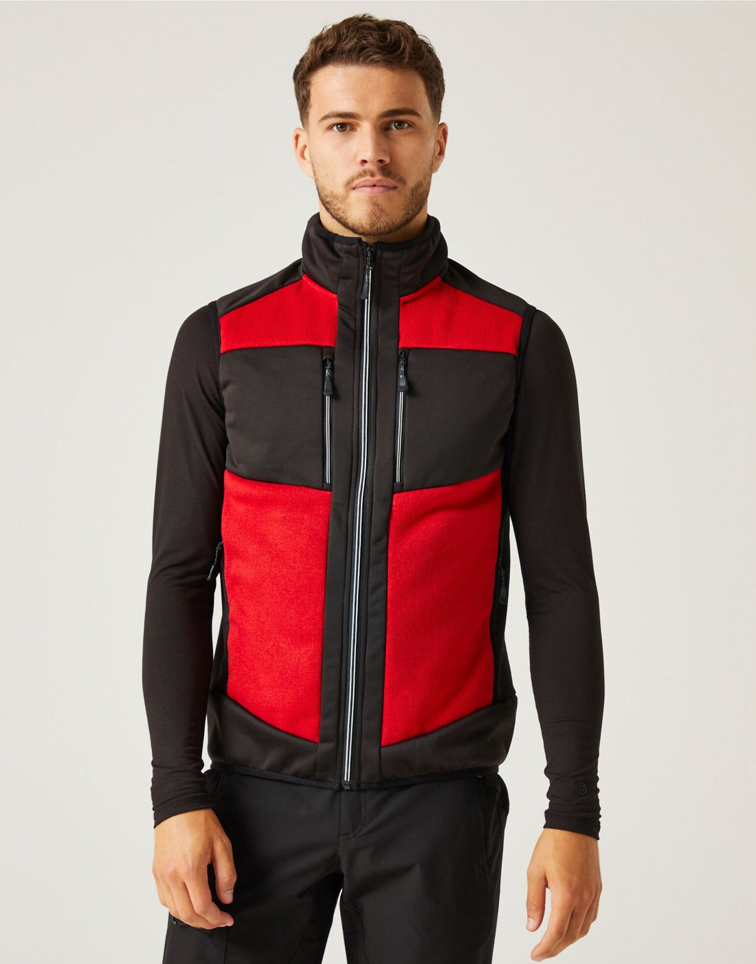 Regatta Professional Regatta E Volve Knit Stretch Bodywarmer TRA914 - Classic Red Black - Customisable Bodywarmers