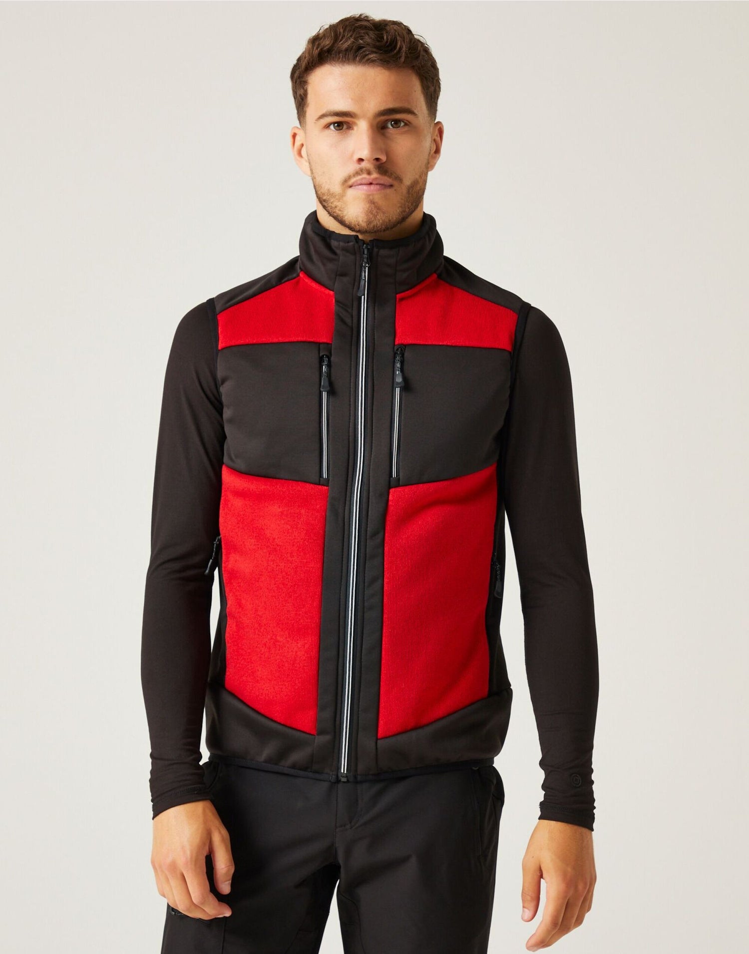 Regatta Professional Regatta E Volve Knit Stretch Bodywarmer TRA914 - Classic Red Black - Customisable Bodywarmers