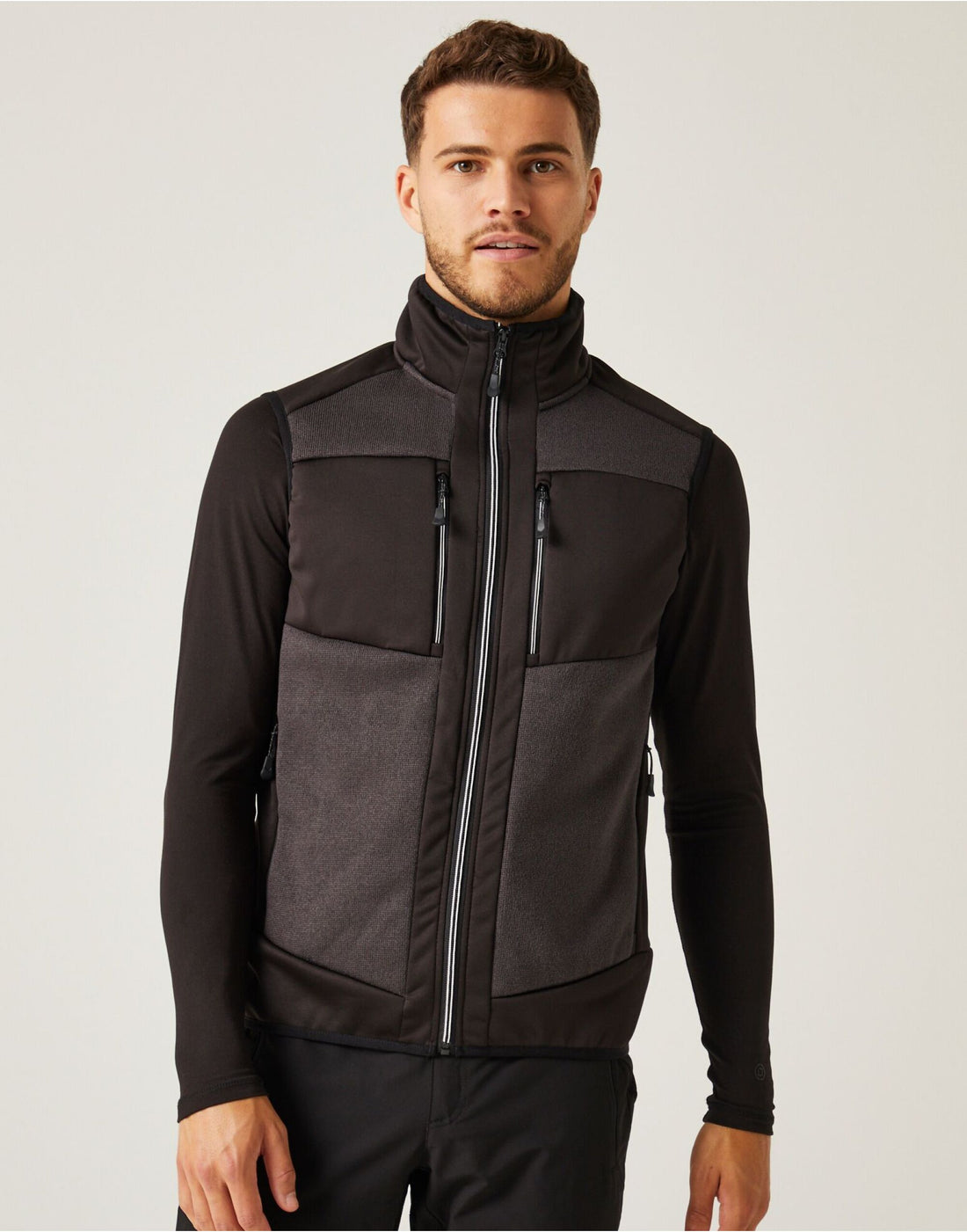 Regatta Professional Regatta E Volve Knit Stretch Bodywarmer TRA914 - Ash Black - Customisable Bodywarmers