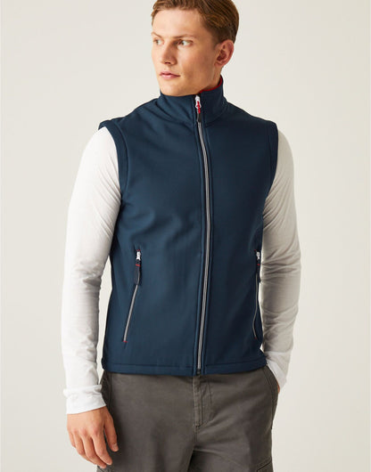 Regatta Professional Regatta Ascender 2L Softshell Bodywarmer TRA925 - Navy Classic Red - Customisable Bodywarmers