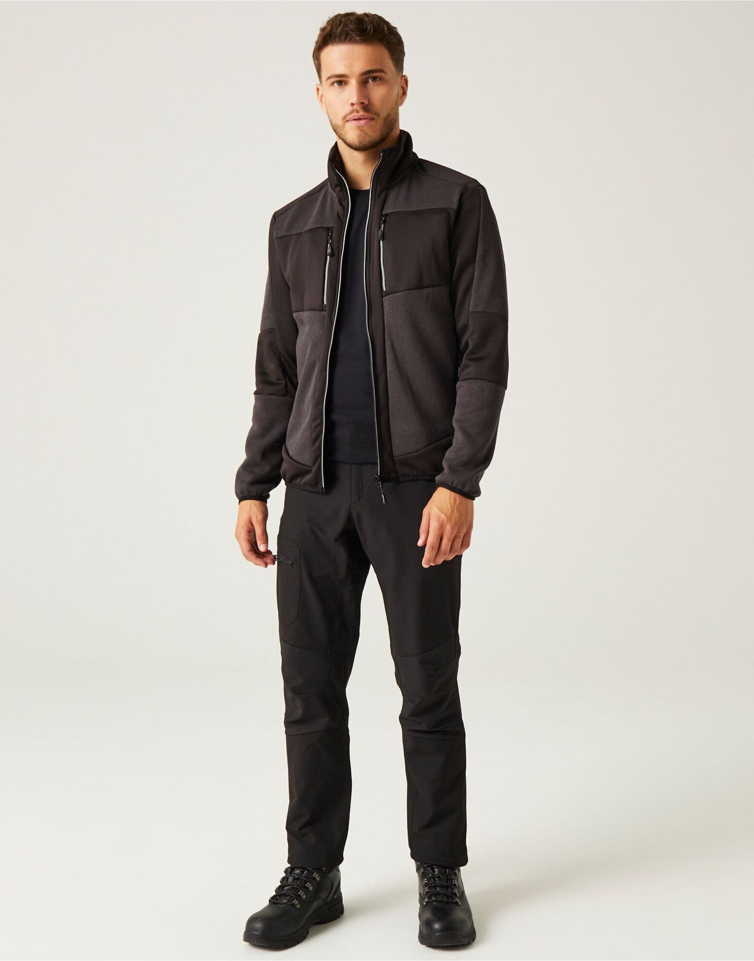 Regatta Professional Regatta E Volve Knit Stretch Midlayer trf720 - Ash Black - Customisable Outerwear