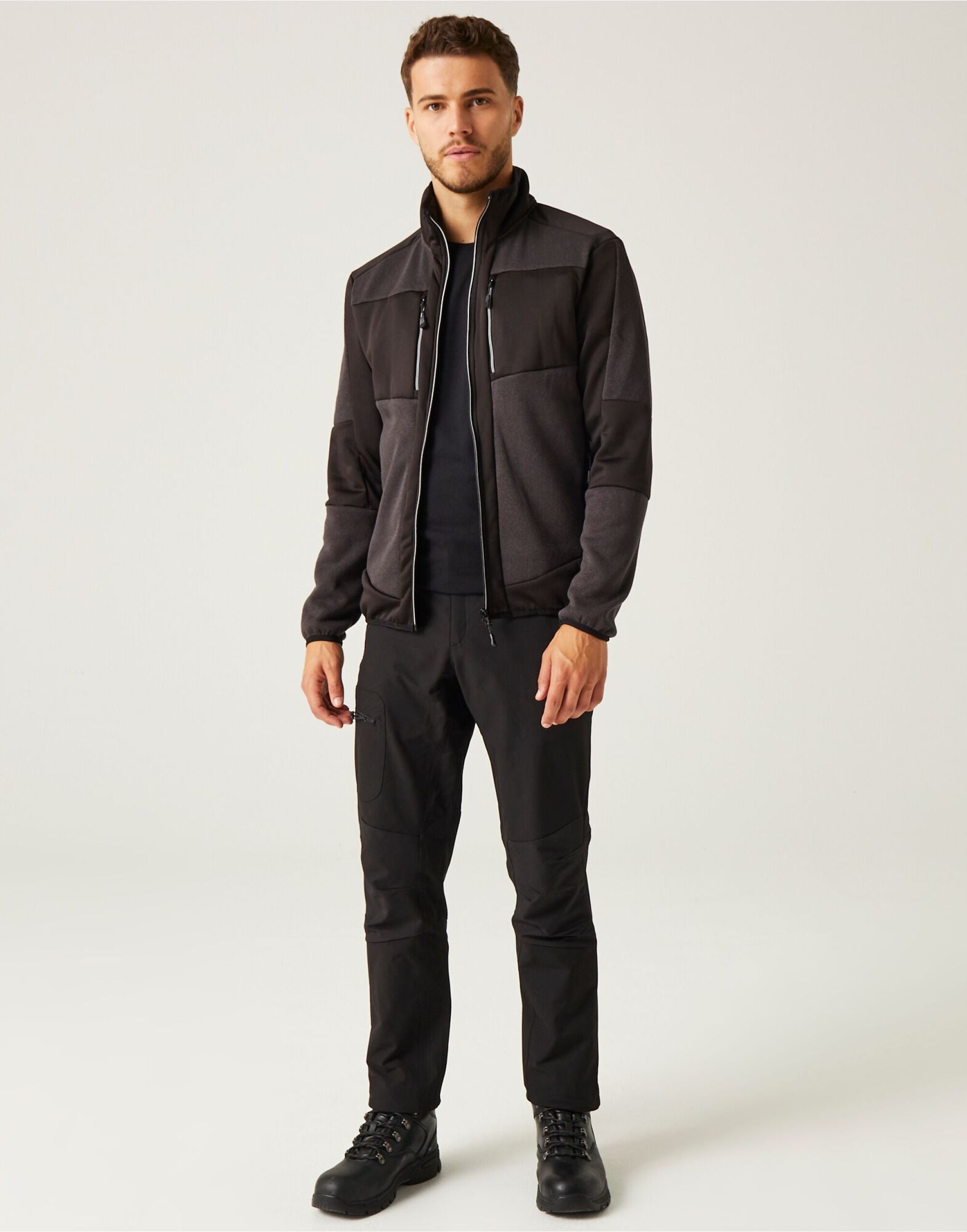 Regatta Professional Regatta E Volve Knit Stretch Midlayer trf720 - Ash Black - Customisable Outerwear