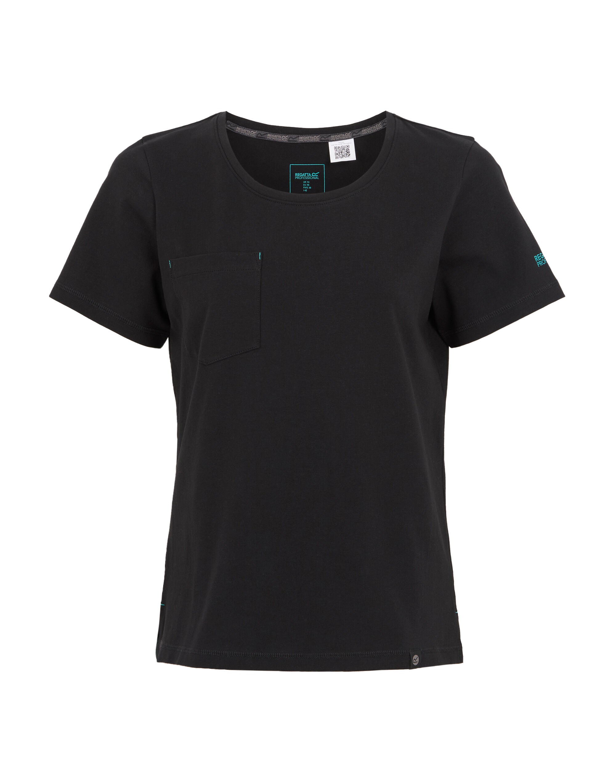 Regatta ProfeShort Sleeveional Regatta Ladies Ada Cotton Stretch TShirt TRS242 - Black - Customisable T-Shirt