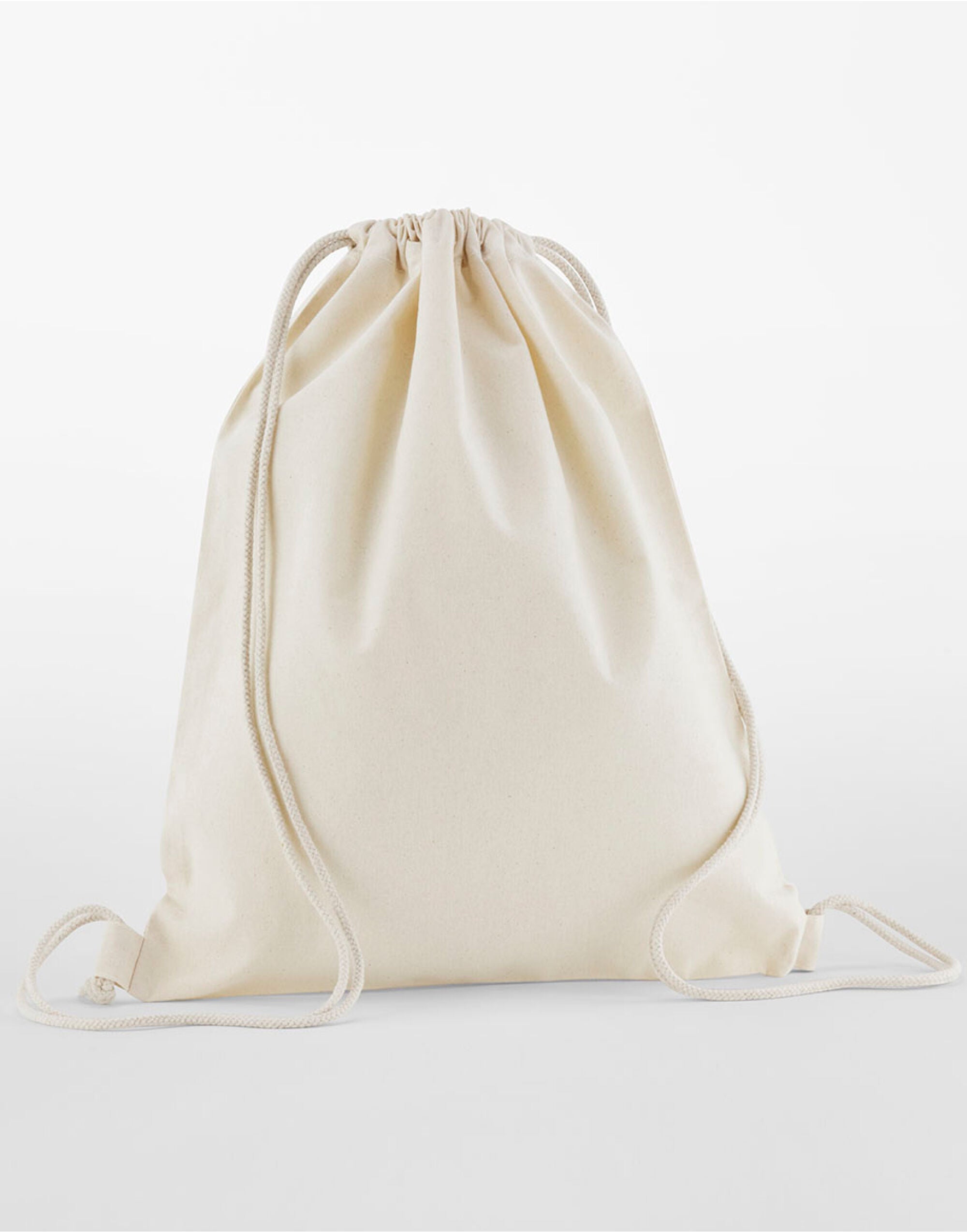 Westford Mill Organic Cotton InCo Gymsac w160 - Natural O S - Customisable Bags