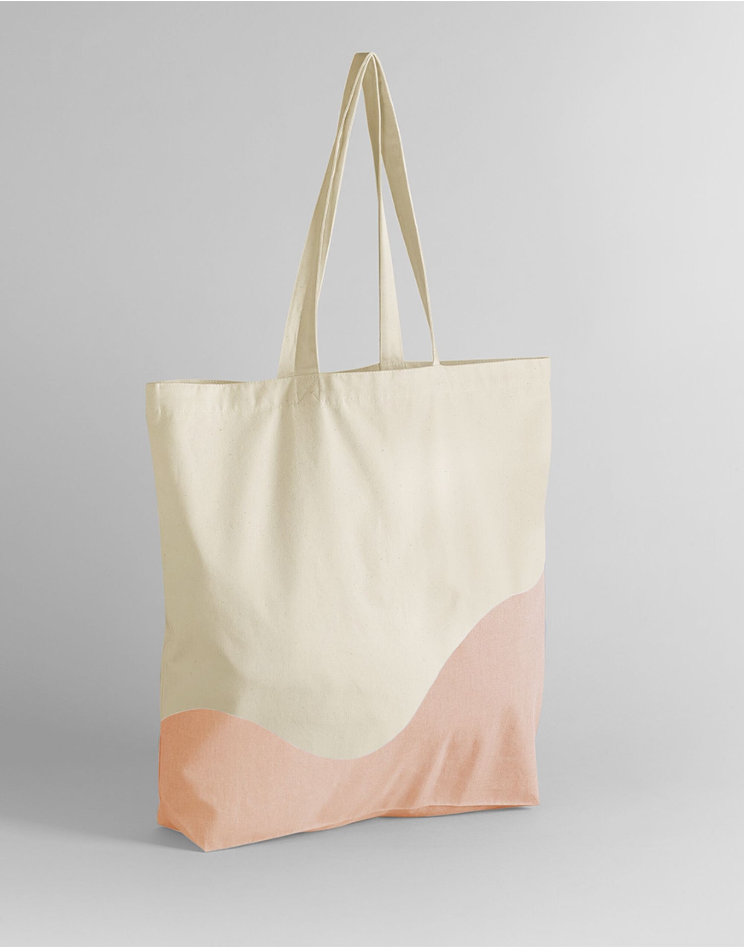 Westford Mill Wave Print Maxi Tote W235 - Natural Peach O S - Customisable Bags
