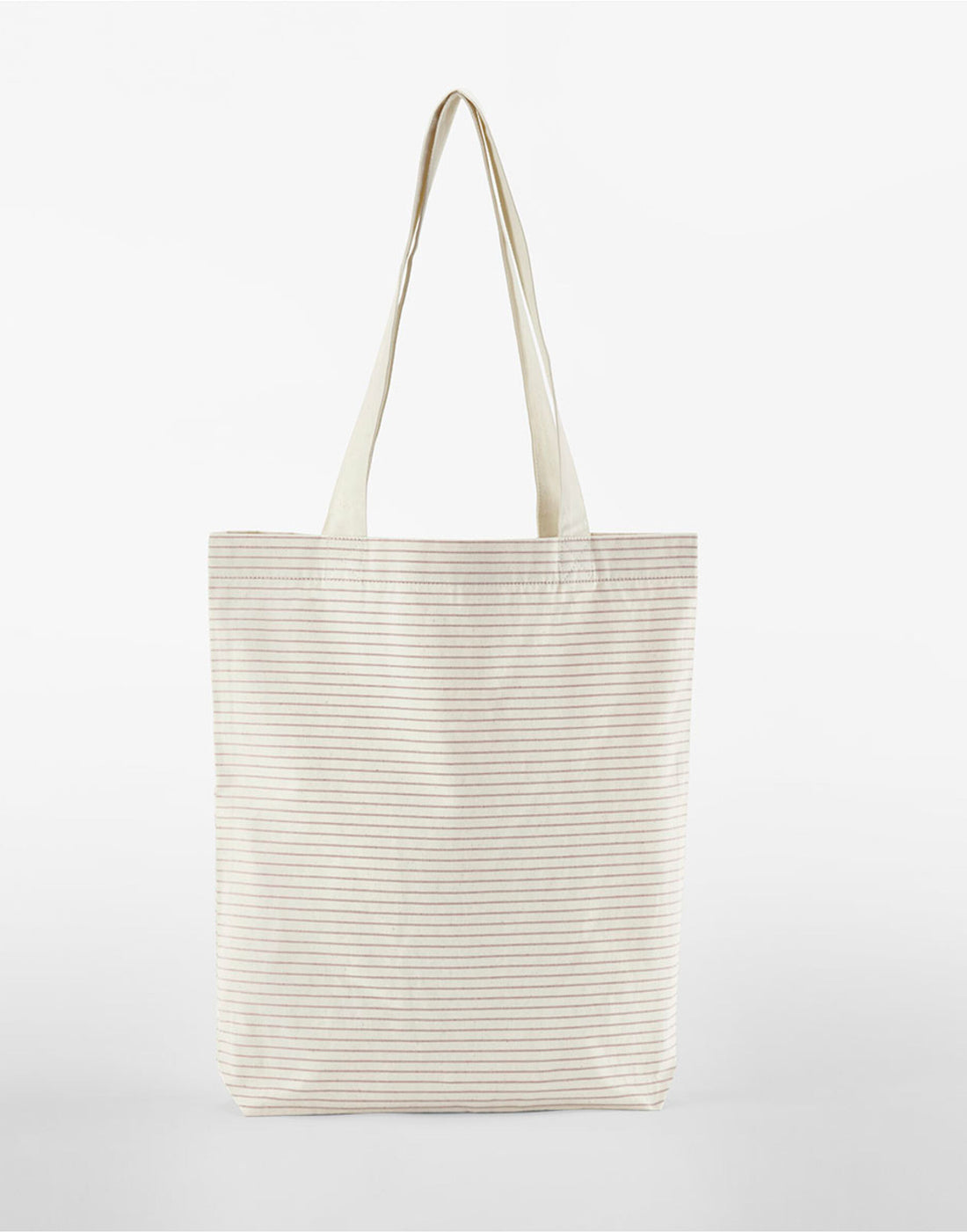 Westford Mill Striped Org Cotton Tote w251 - Red Stripe O S - Customisable Bags