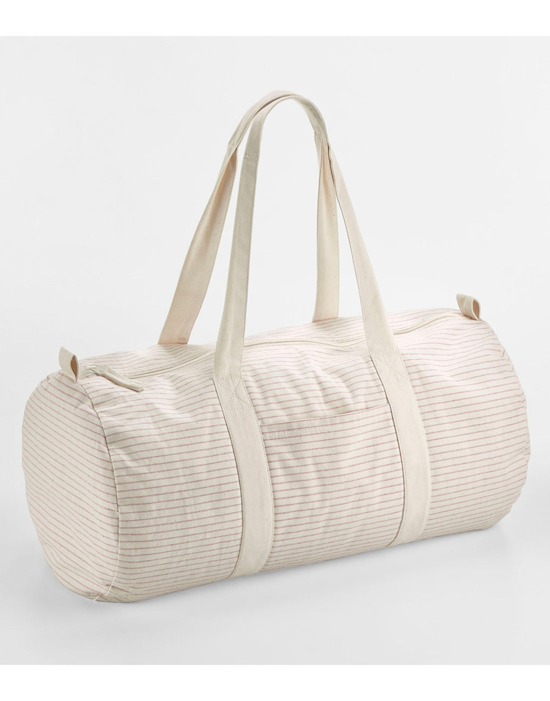 Westford Mill Striped Org Cot Barrel Bag w258 - - Customisable Bags