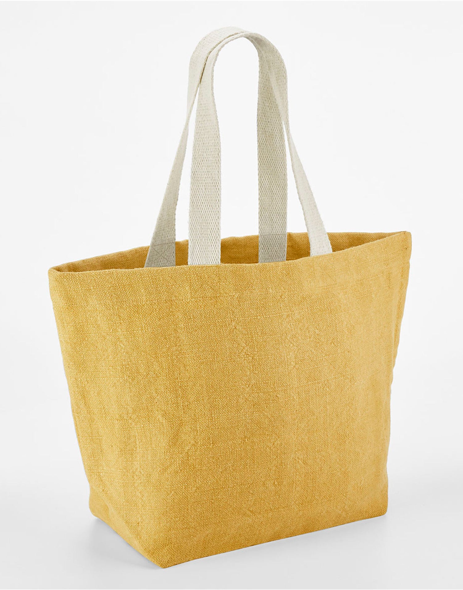Westford Mill Soft Washed Jute Beach Bag w466 - Saffron O S - Customisable Bags
