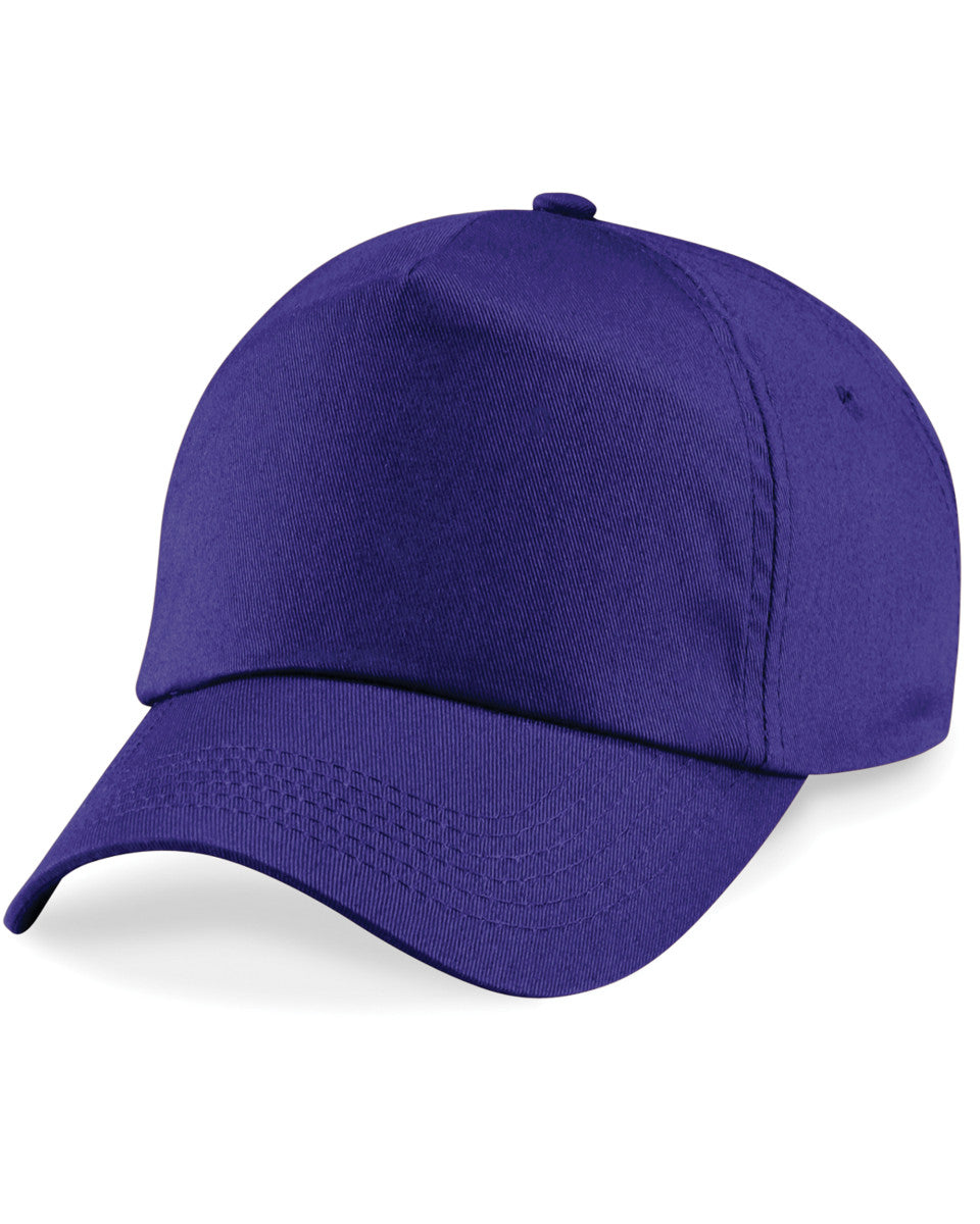 Beechfield Original 5 Panel Cap B10 - Purple O S - Customisable Caps