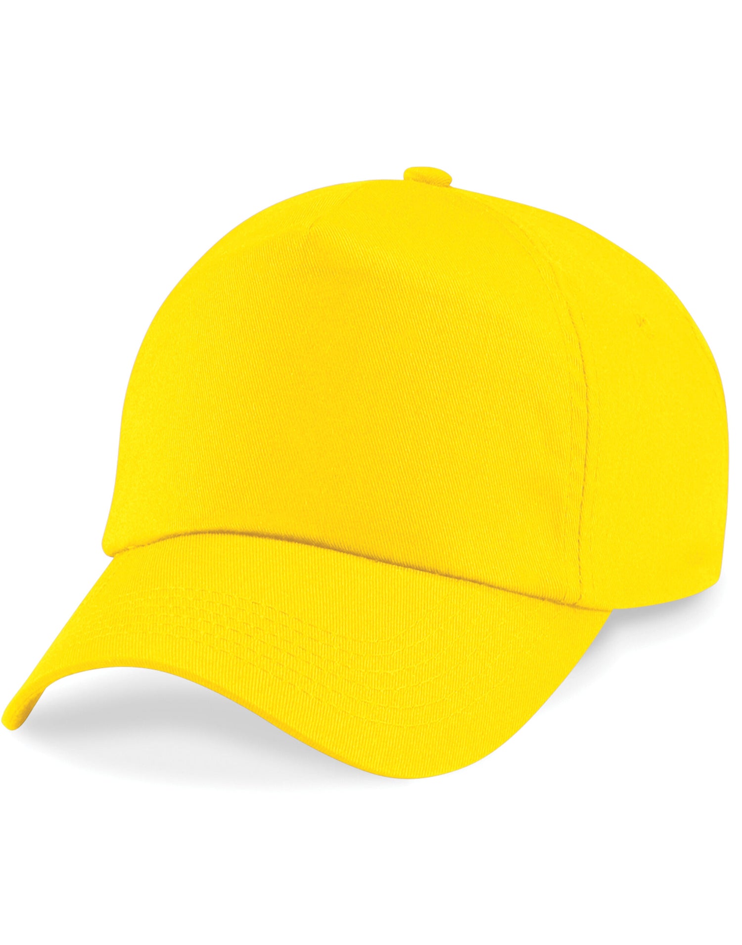 Beechfield Junior Original 5 Panel Cap B10B - Yellow O S - Customisable Caps