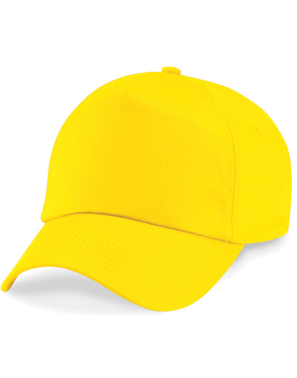 Beechfield Junior Original 5 Panel Cap B10B - Yellow O S - Customisable Caps