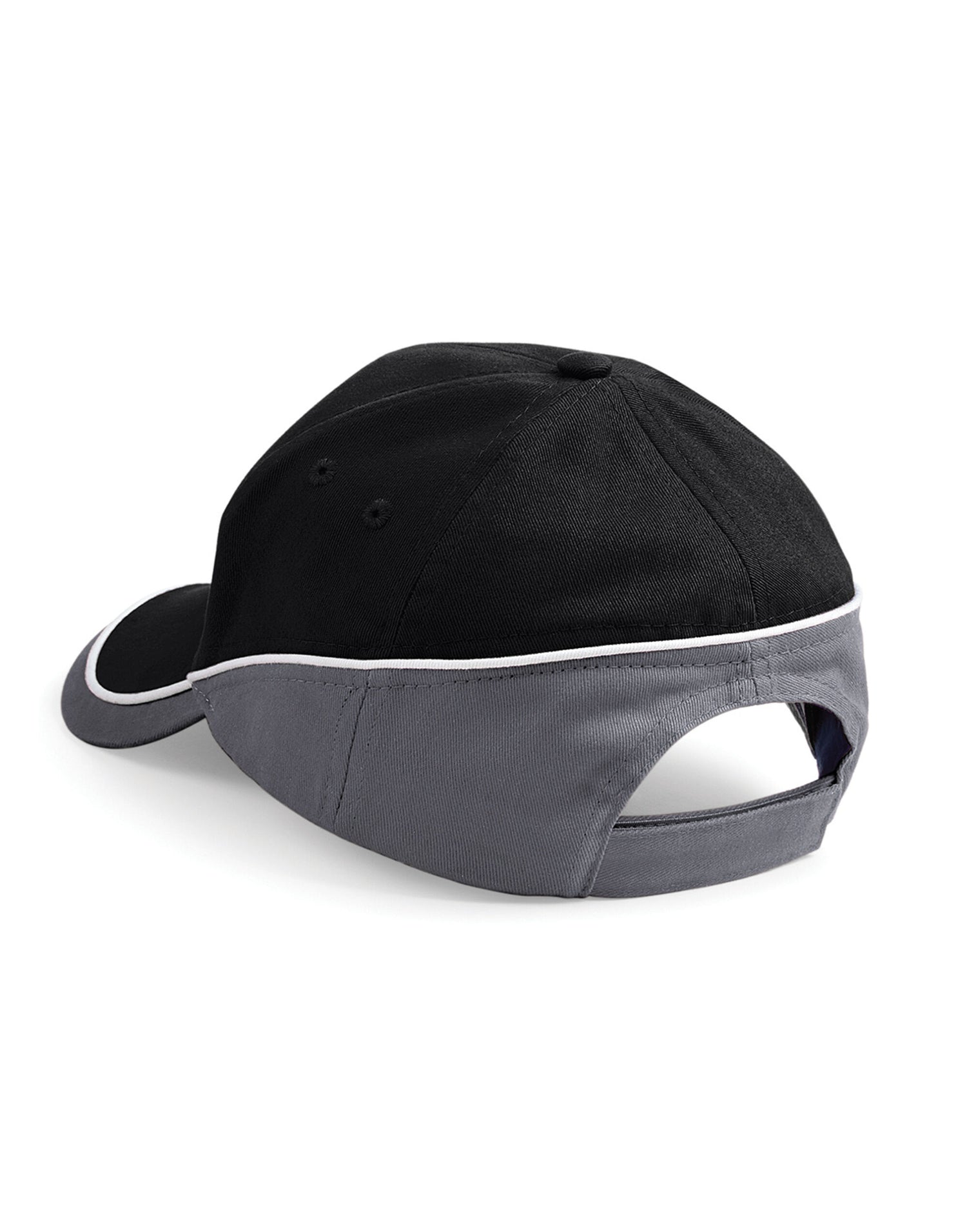 Beechfield Teamwear Competition Cap B171 - Black Graphite Grey White O S - Customisable Caps
