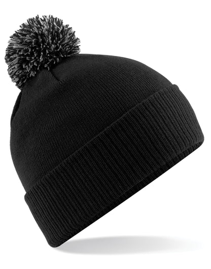 24 x Premium Ribbed Cuff Beanies + Free Stitched Logo - B450 - Black Graphite O S - Customisable Bundle