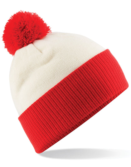 Off White/ Bright Red