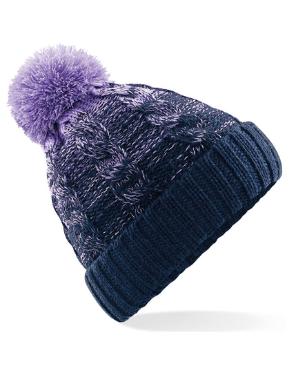 Beechfield Ombr√© Beanie B459 - Lavender French Navy O S - Customisable Beanies