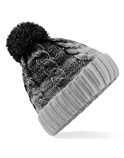 Beechfield Ombr√© Beanie B459 - Black Light Grey O S - Customisable Beanies