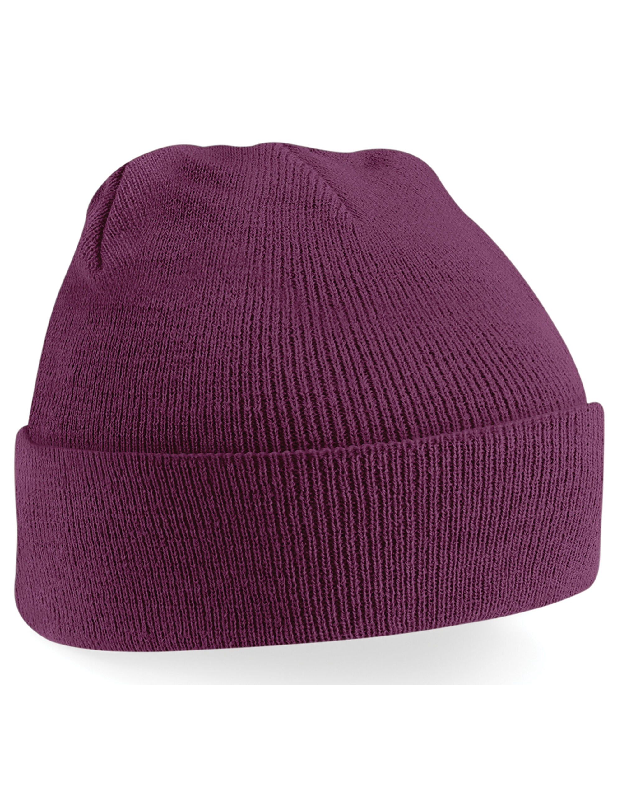 Beechfield Original Cuffed Beanie - B45 - Plum O S - Customisable Beanies