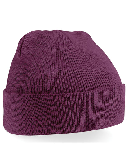 Beechfield Original Cuffed Beanie - B45 - Plum O S - Customisable Beanies