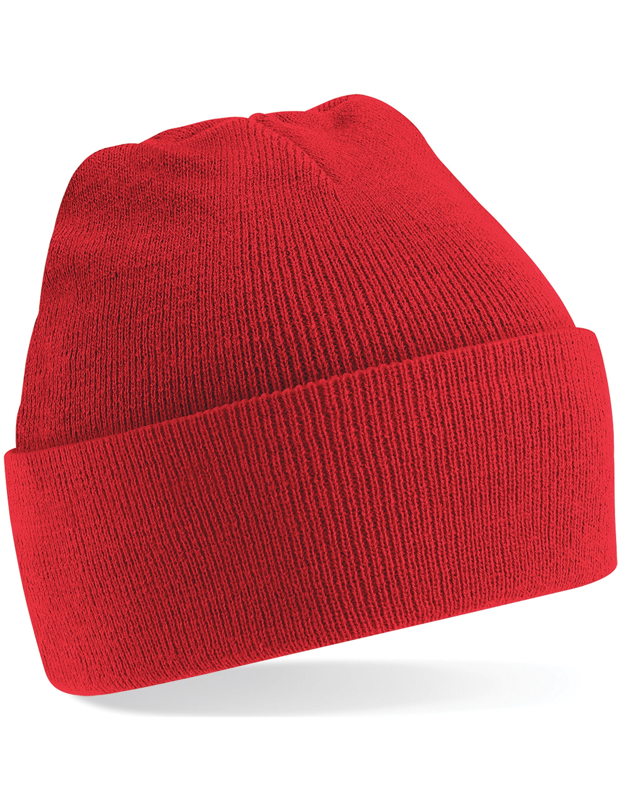 Beechfield Original Cuffed Beanie - B45 - Bright Red O S - Customisable Beanies