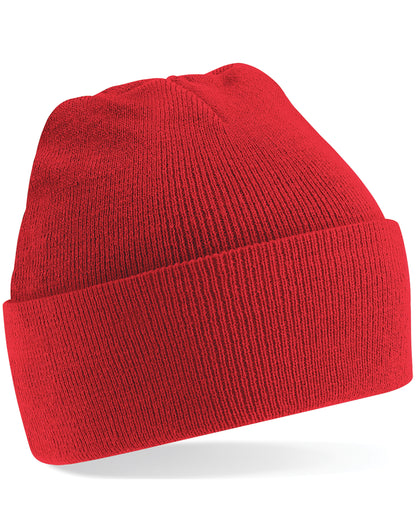 Beechfield Original Cuffed Beanie - B45 - Bright Red O S - Customisable Beanies