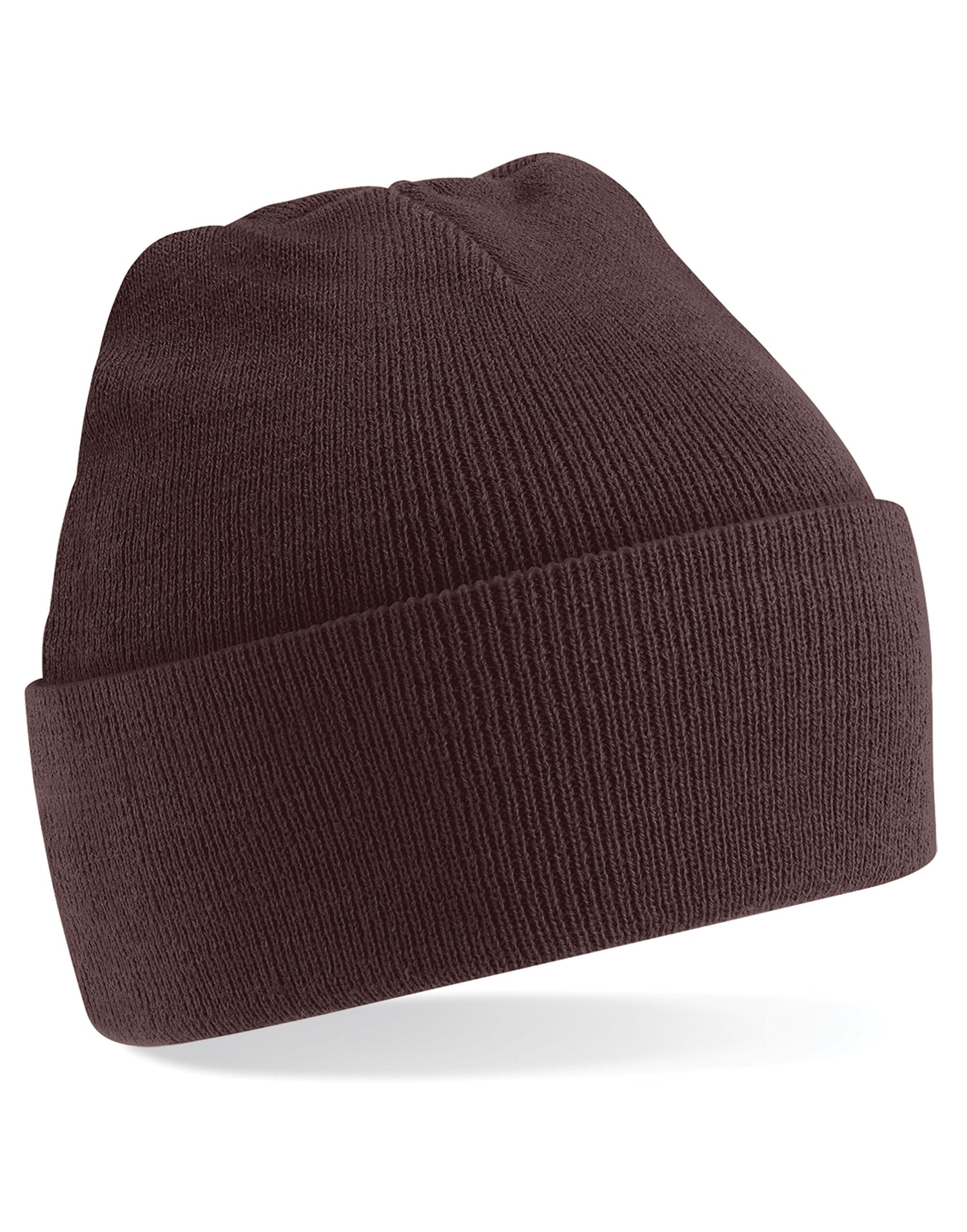Beechfield Original Cuffed Beanie - B45 - Chocolate O S - Customisable Beanies