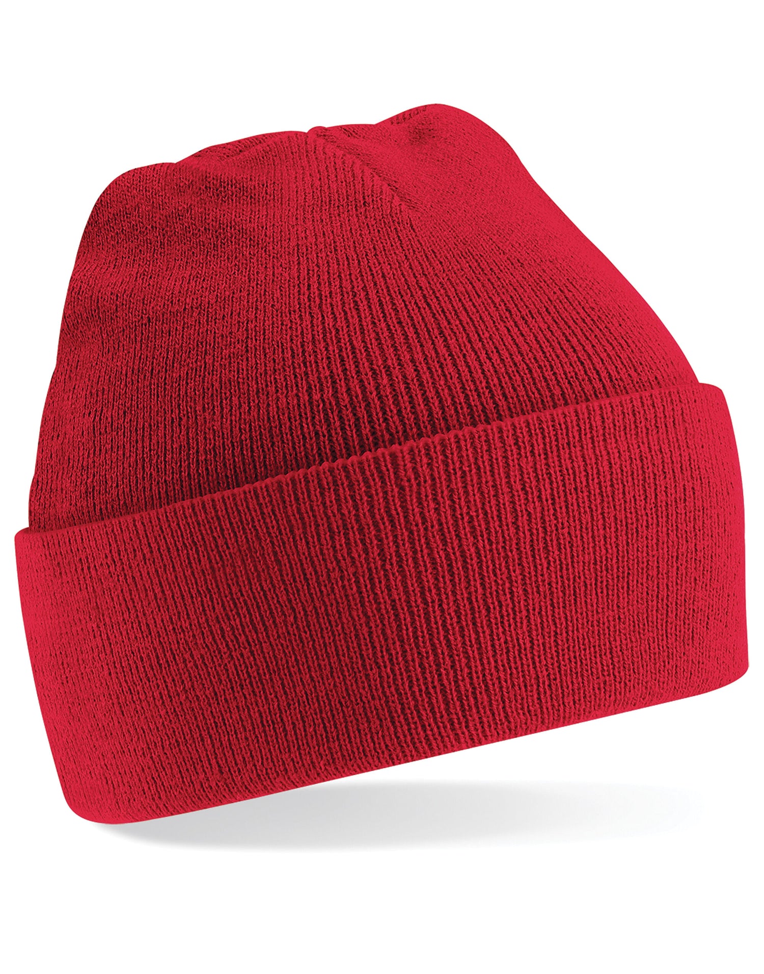 Beechfield Original Cuffed Beanie - B45 - Classic Red O S - Customisable Beanies