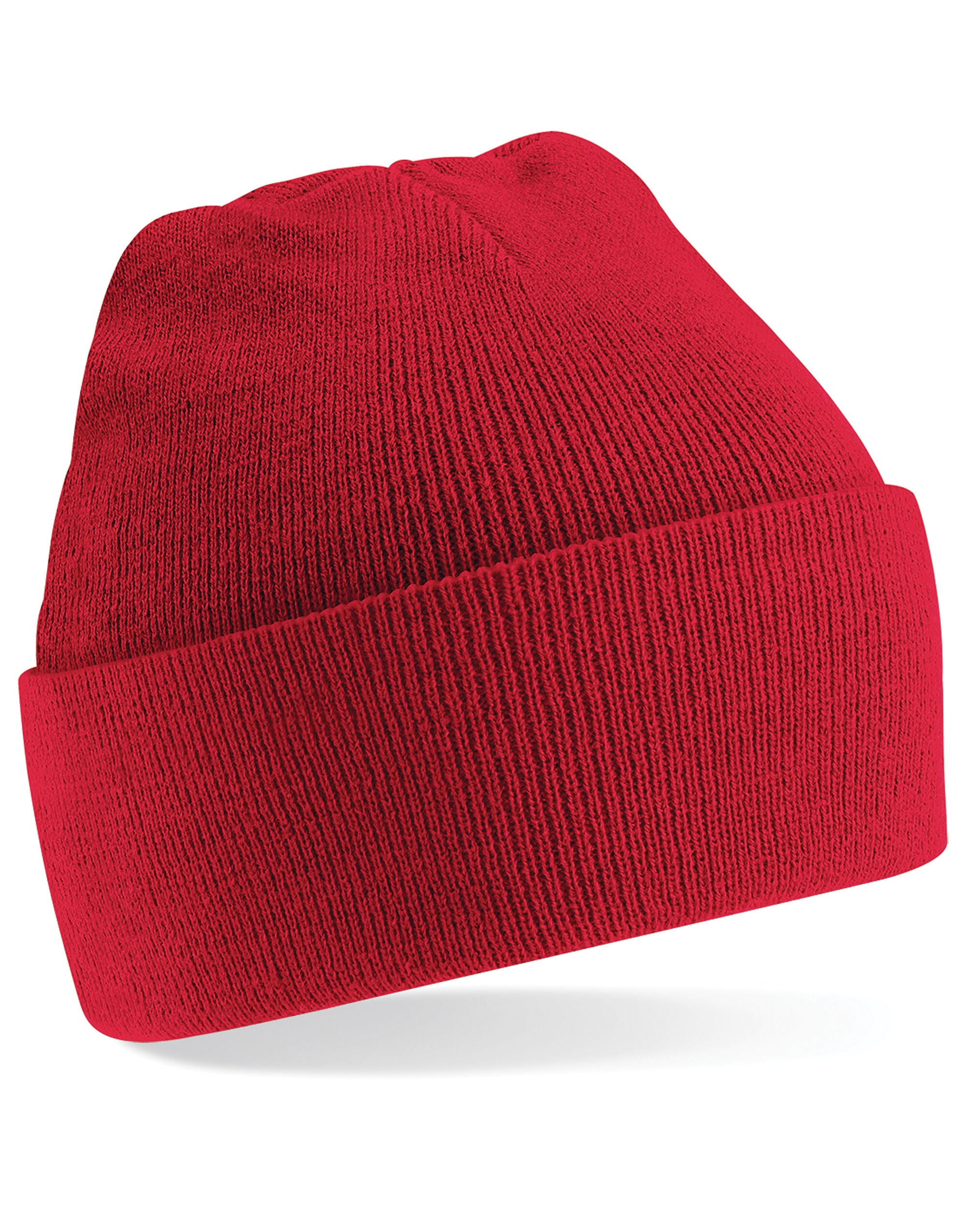 Beechfield Original Cuffed Beanie - B45 - Classic Red O S - Customisable Beanies