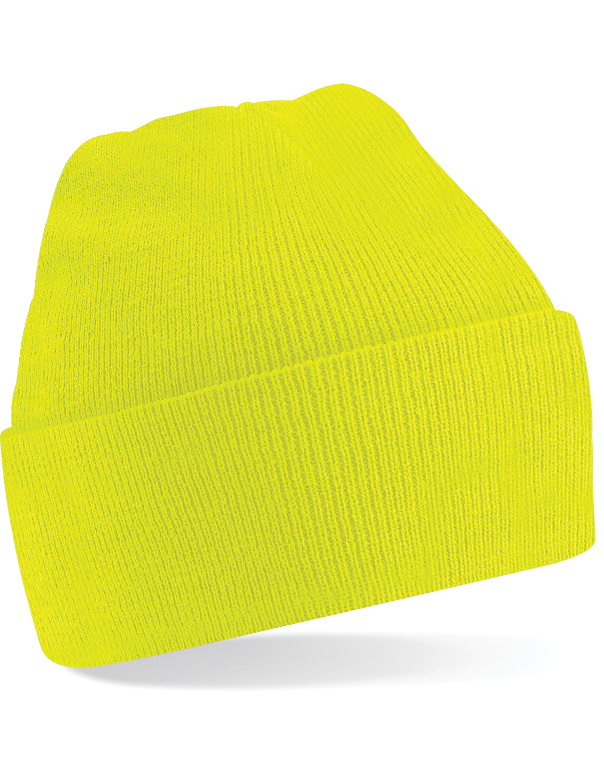 Beechfield Original Cuffed Beanie - B45 - Fluoresent Yellow O S - Customisable Beanies