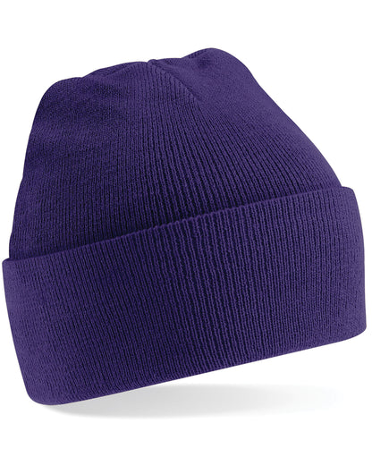 Beechfield Original Cuffed Beanie - B45 - Purple O S - Customisable Beanies