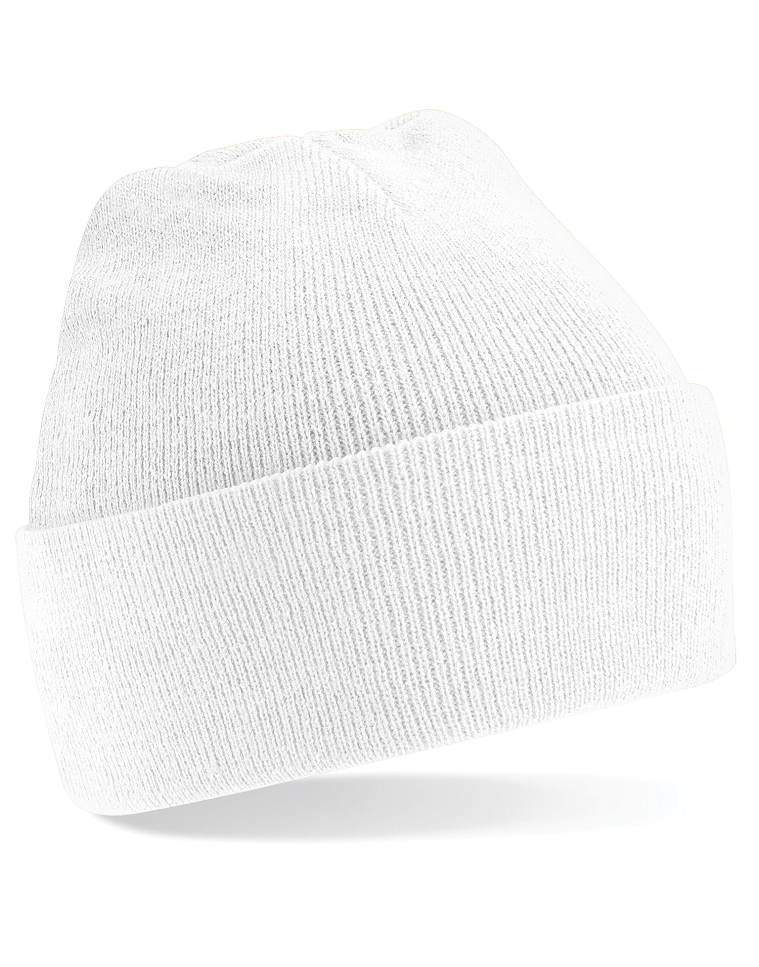 Beechfield Original Cuffed Beanie - B45 - White O S - Customisable Beanies