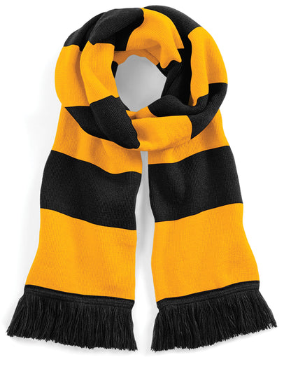 Beechfield Stadium Scarf B479 - Black Gold O S - Customisable Scarf