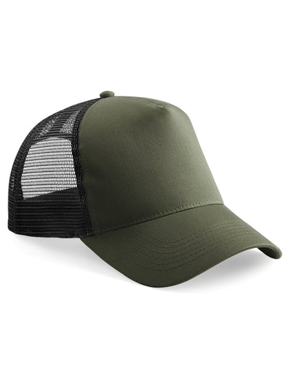 Beechfield Snapback Trucker Hat B640 - Olive Black O S - Customisable Caps