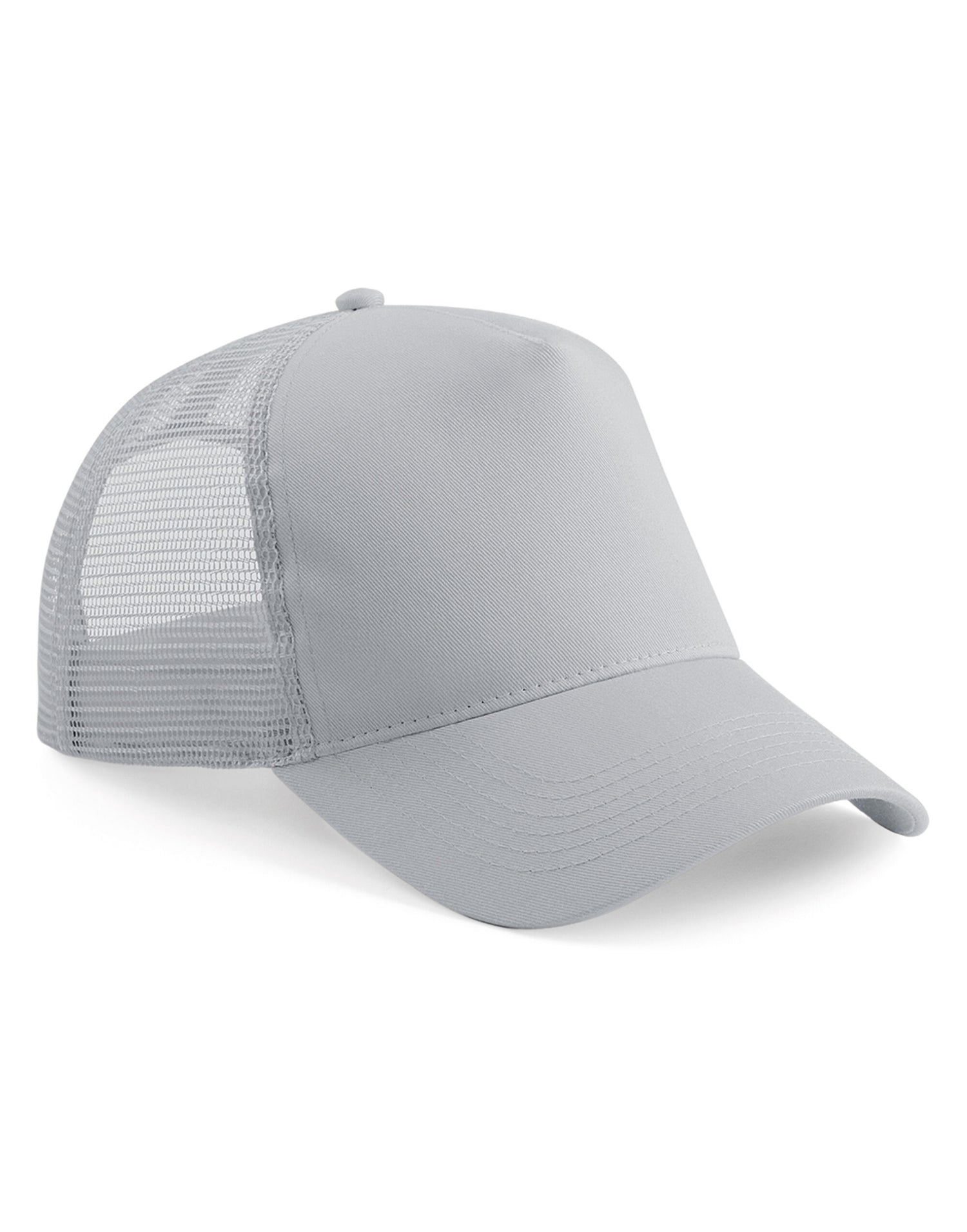 Beechfield Snapback Trucker Hat B640 - Light Grey Light Grey O S - Customisable Caps
