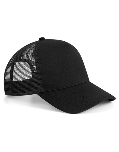 Beechfield Microknit Snapback Trucker B642 - Black O S - Customisable Caps