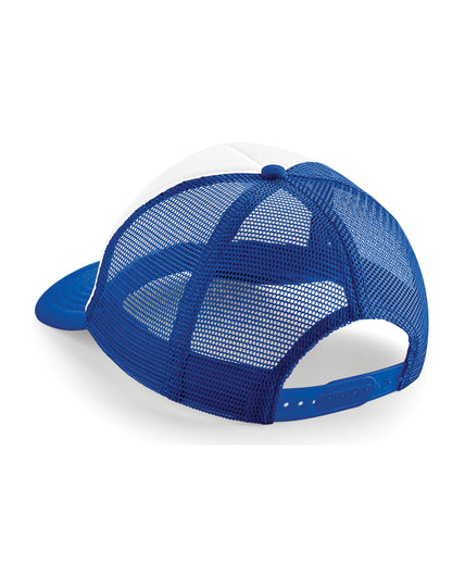 Beechfield Vintage Snapback Trucker B645 - Bright Royal White O S - Customisable Caps