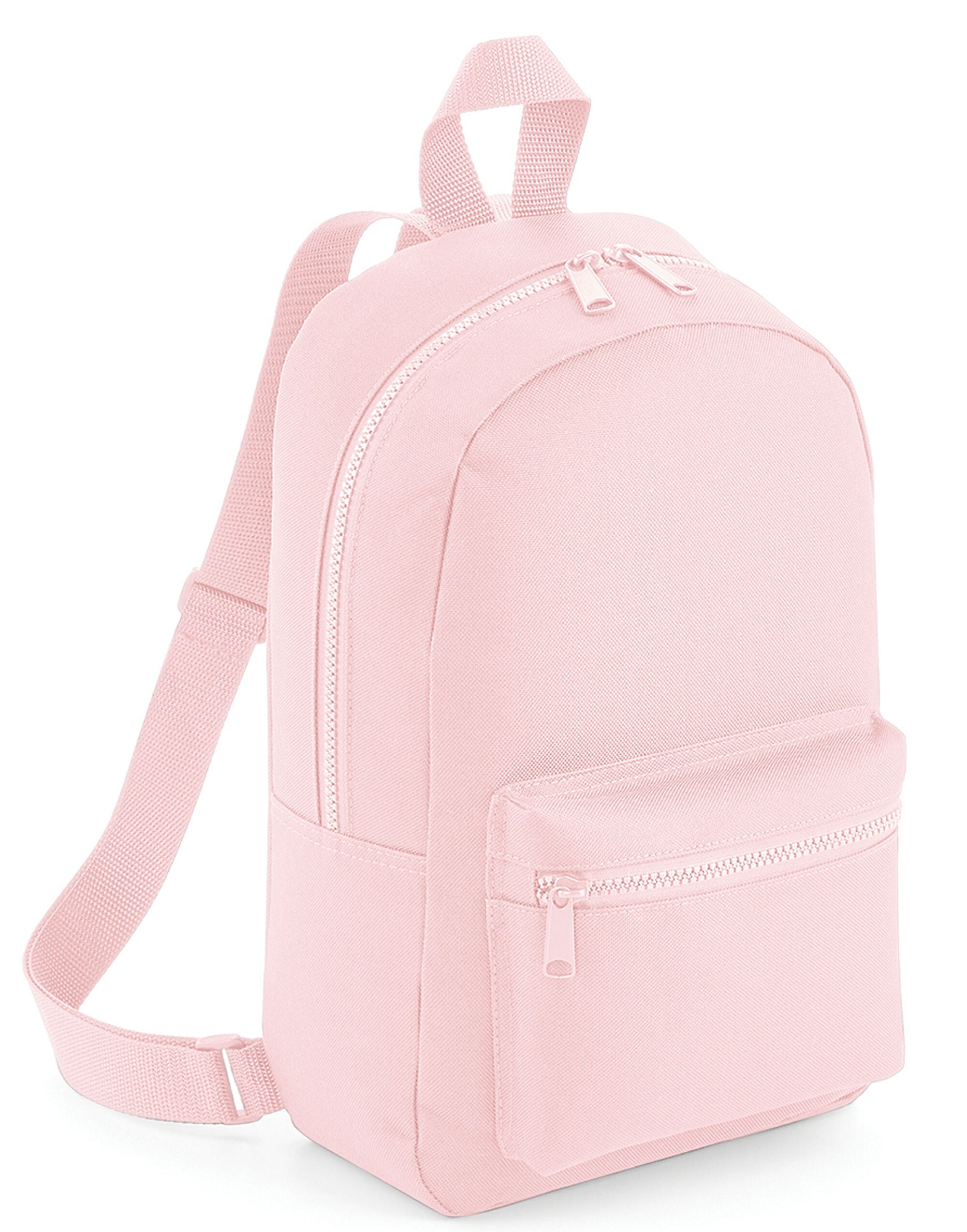 Bagbase Mini Essential Fashion Backpack BG153 - Powder Pink O S - Customisable Bags