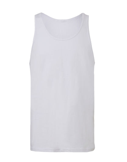 Bella Canvas Unisex Jersey Tank CA3480 - White - Customisable T-Shirt