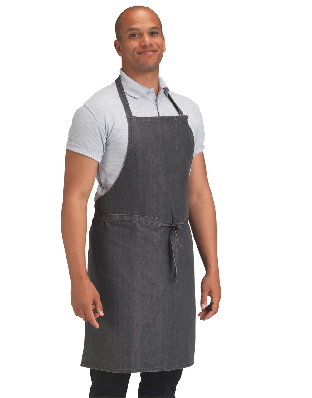 Cross Dyed Denim Bib Apron - dp112