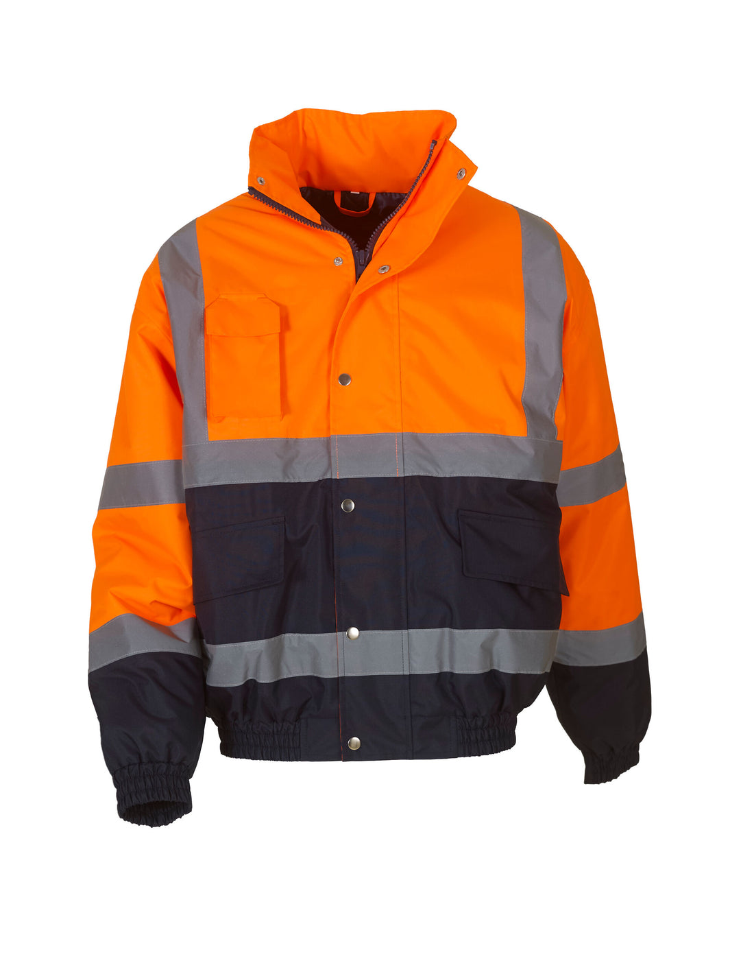Yoko HV 2 Tone Bomber Jacket HVP218 - Orange Navy - Customisable Jacket