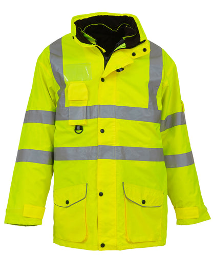 Yoko HV Multi Function 7 In 1 Jacket hvp711 - Hi Vis Yellow - Customisable Jacket