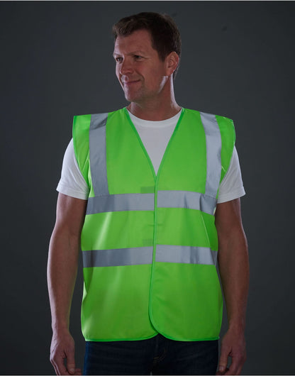 YOKO Enhanced Visibility Waistcoat HVW100EV - White L - Customisable Hi-Vis Vest