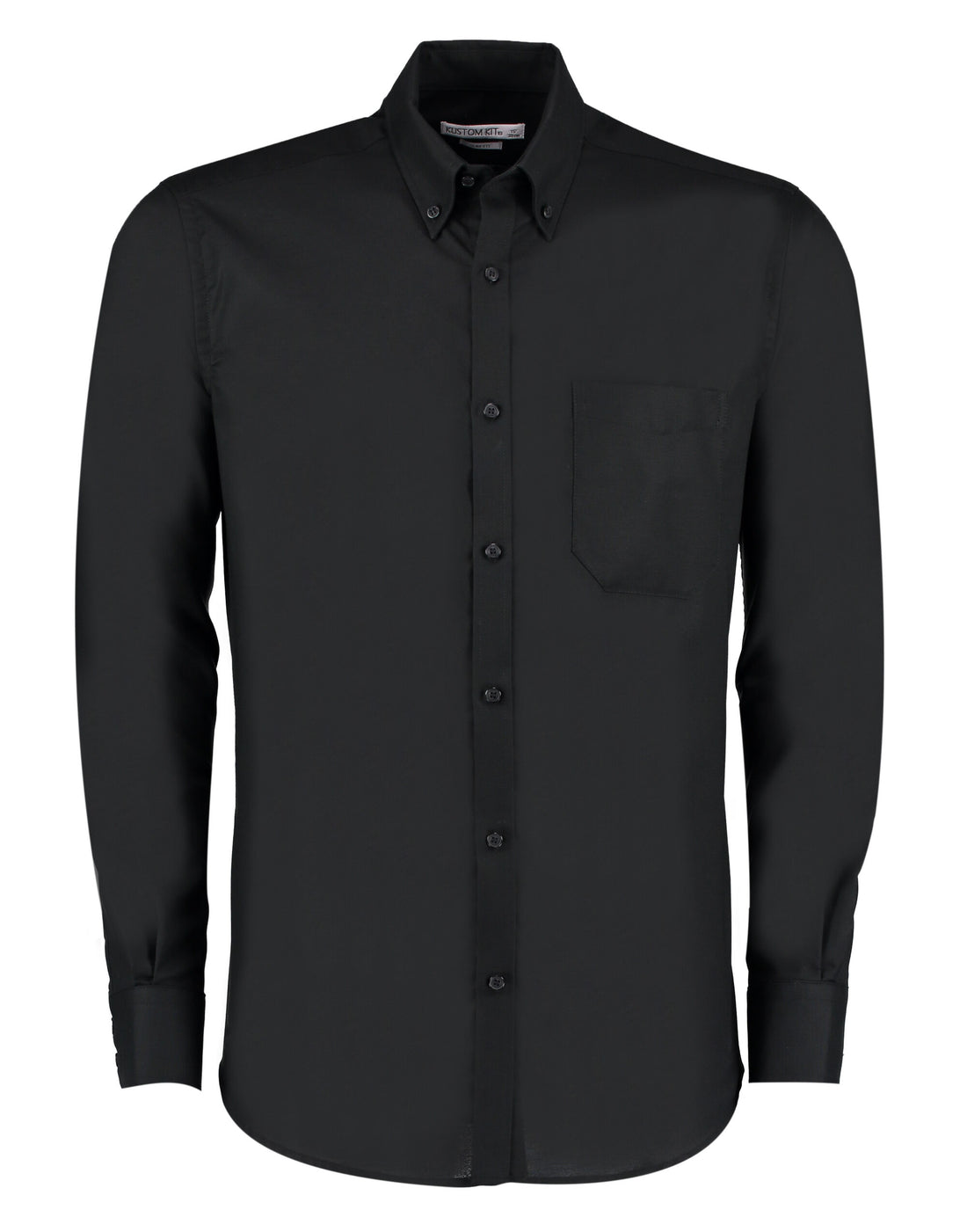 Kustom Kit Mens LS Slim Workwear Shirt KK184 - Black - Customisable Corporate Wear