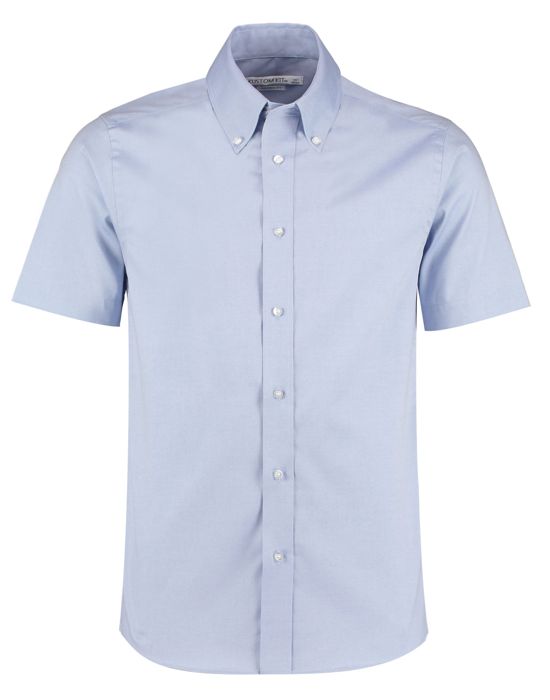 Kustom Kit Mens SS Tailored Oxford Shirt KK187 - Light Blue - Customisable Corporate Wear