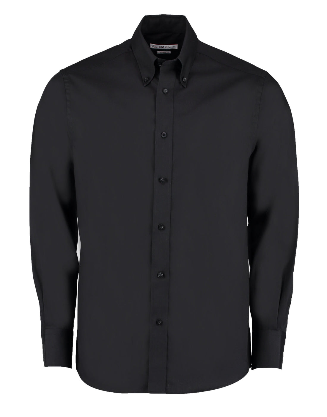 Kustom Kit Mens LS Tailored Oxford Shirt KK188 - Black - Customisable Corporate Wear