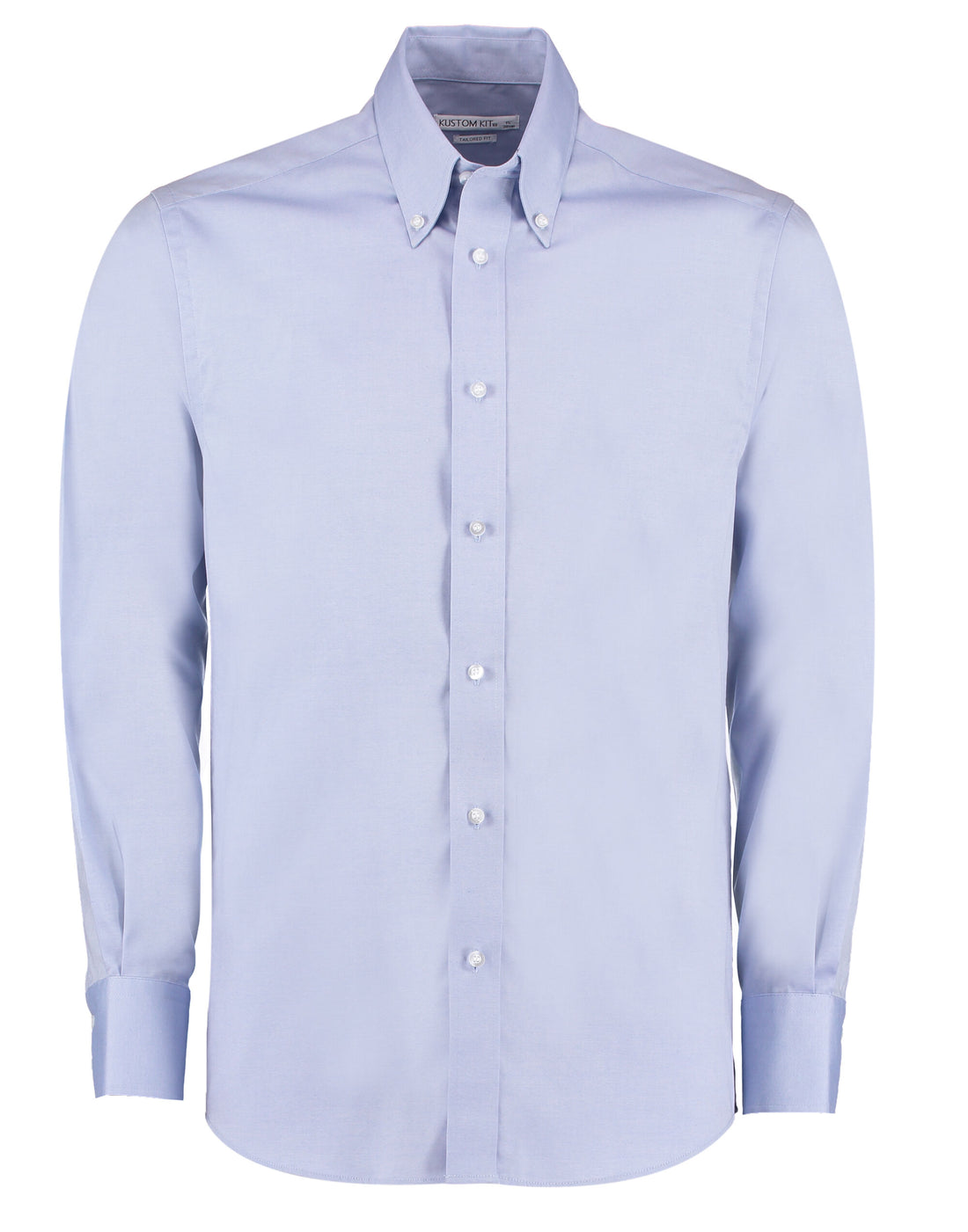 Kustom Kit Mens LS Tailored Oxford Shirt KK188 - Light Blue - Customisable Corporate Wear