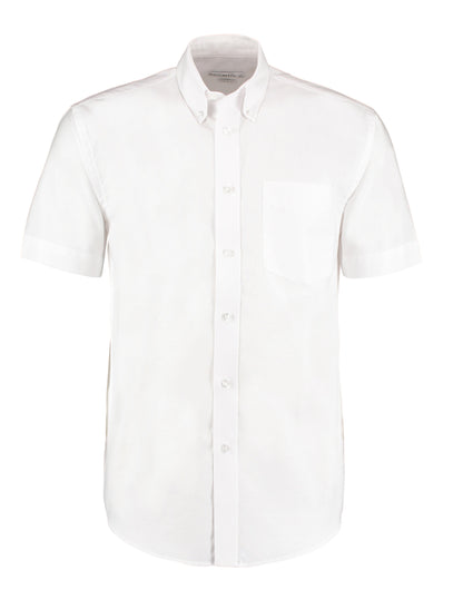 Kustom Kit Classic Fit Short Sleeve Oxford Shirt KK350 - White - Customisable Corporate Wear